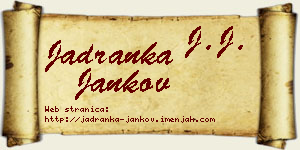 Jadranka Jankov vizit kartica
